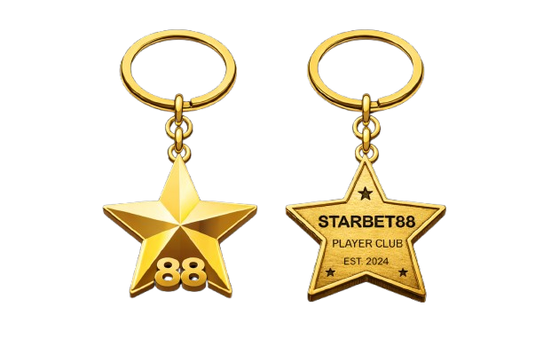 STARBET88 Keychain in gold